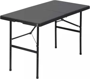 Portable Folding Table, 4ft Size Ideal for Camping, Outdoor Events, Utility Use, and Dining Needs for Convenient and Space-Saving Solutions