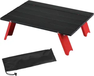 Portable Folding Table Camping Ultralight Aluminum Solid Construction Strong Load-Bearing High Stability Mini Size Collapsible