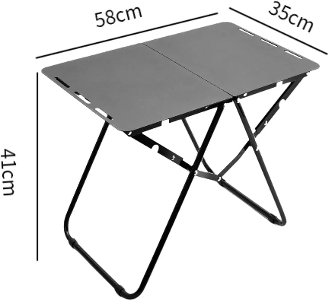 Portable Folding Table for Outdoor Dining and Camping Trips, Black