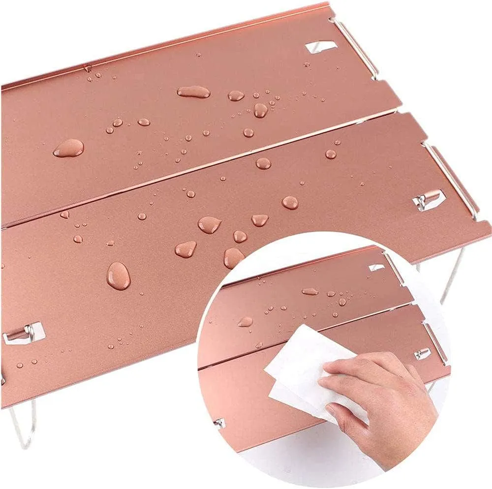Portable Folding Table，Compact Folding Table, Outdoor Folding Camping Table, Portable Durable Folding Table with Carrying Bag, Suitable for Indoor and Outdoor, Travel, Beach/Black/29.8 X 21 X