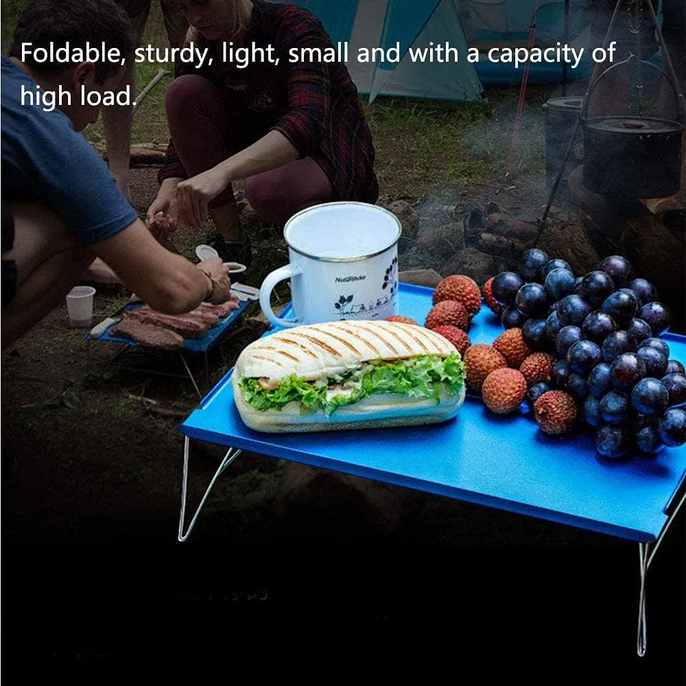 Portable Folding Table，Compact Folding Table, Outdoor Folding Camping Table, Portable Durable Folding Table with Carrying Bag, Suitable for Indoor and Outdoor, Travel, Beach/Black/29.8 X 21 X