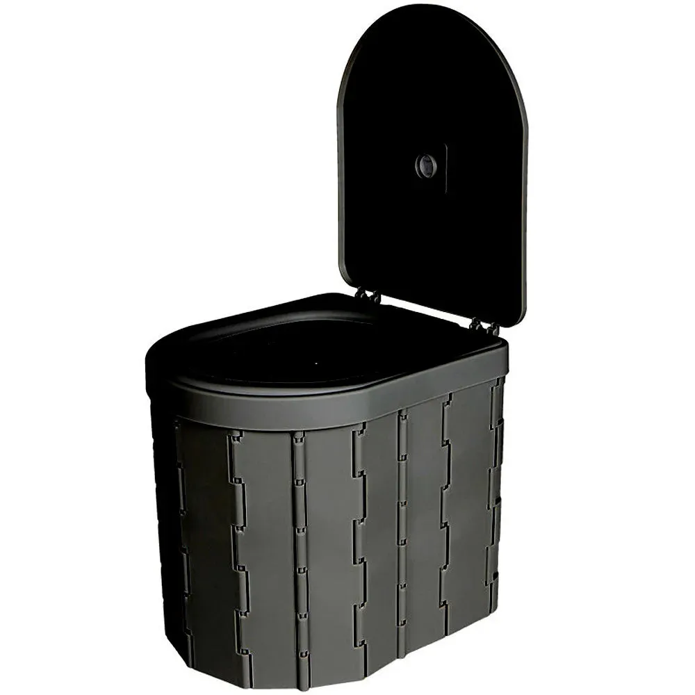 Portable Folding Toilet for Camping - Odor-Proof, Non-Slip, Car-Mounted Travel Potty - Sturdy ABS, Convenient Design