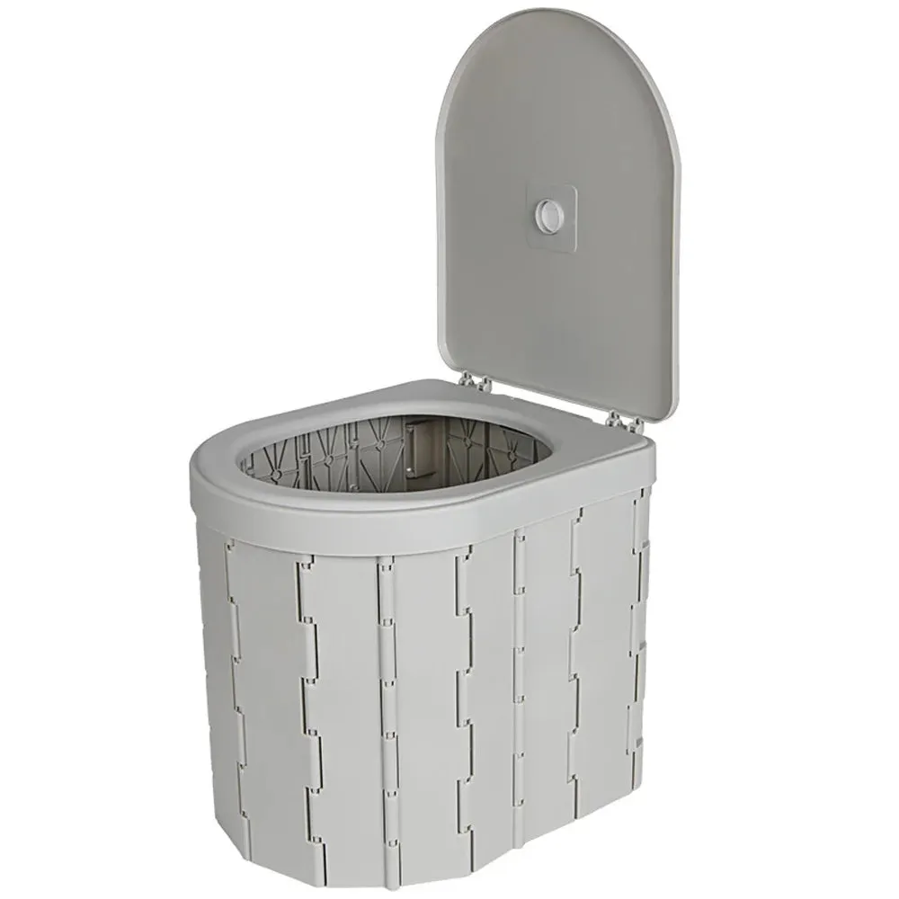 Portable Folding Toilet for Camping - Odor-Proof, Non-Slip, Car-Mounted Travel Potty - Sturdy ABS, Convenient Design