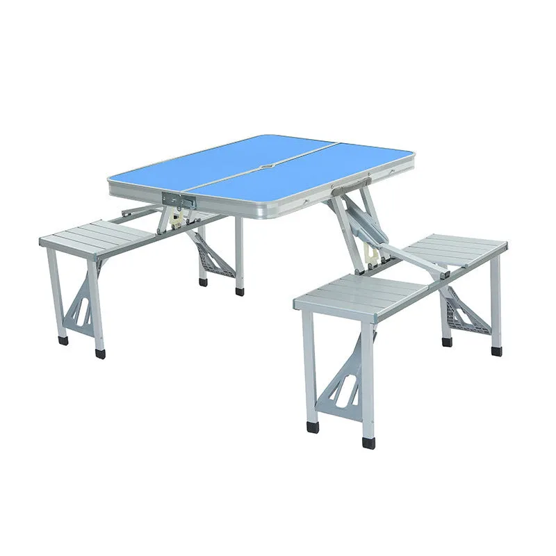 PORTABLE FOLDING TRAVEL PICNIC TABLE & CHAIRS WOODEN STYLE