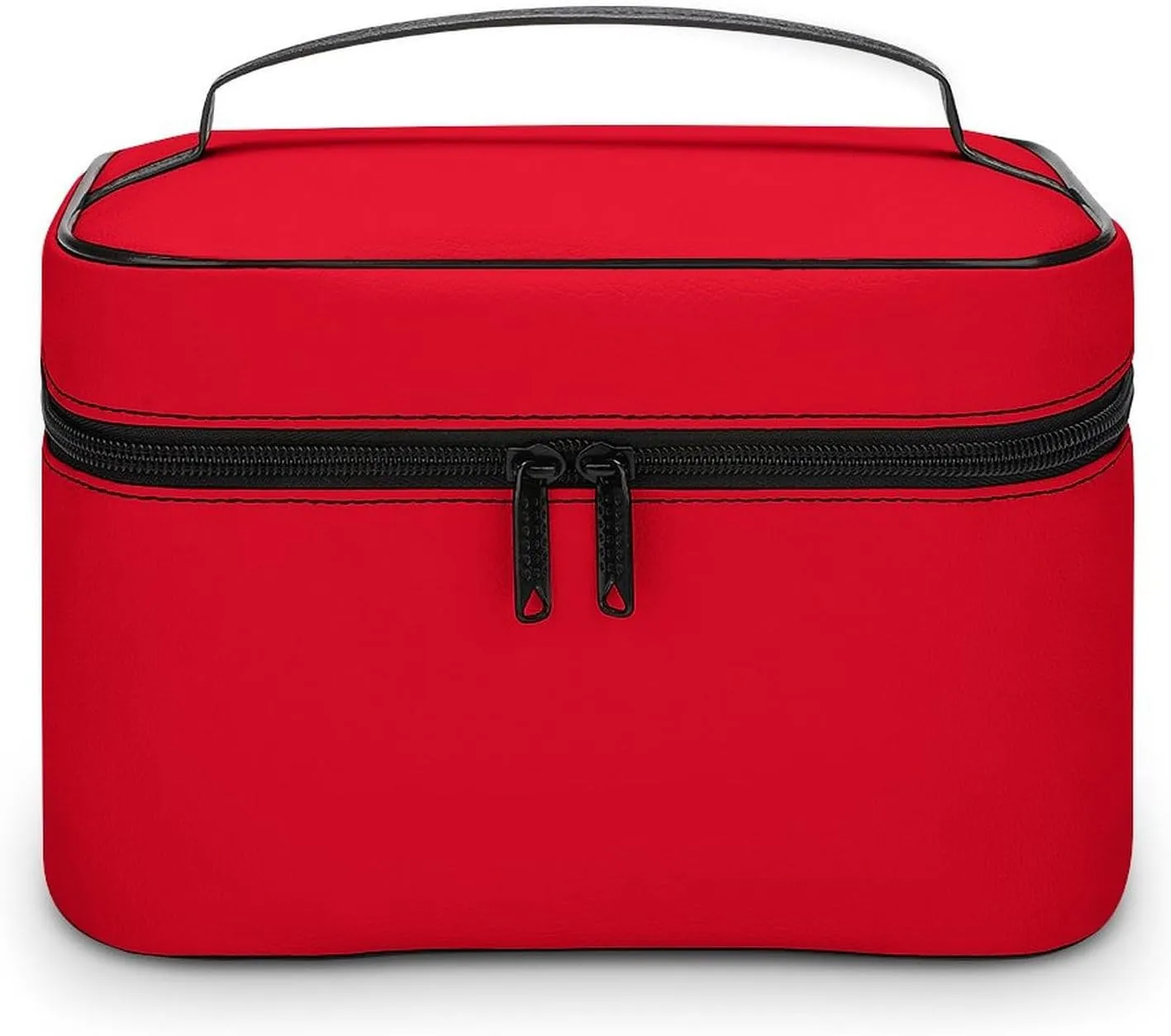 Portable Make Bag, Elegant Classic Red Cosmetic Case Portable Cosmetic Portable Organizer for Men & Women