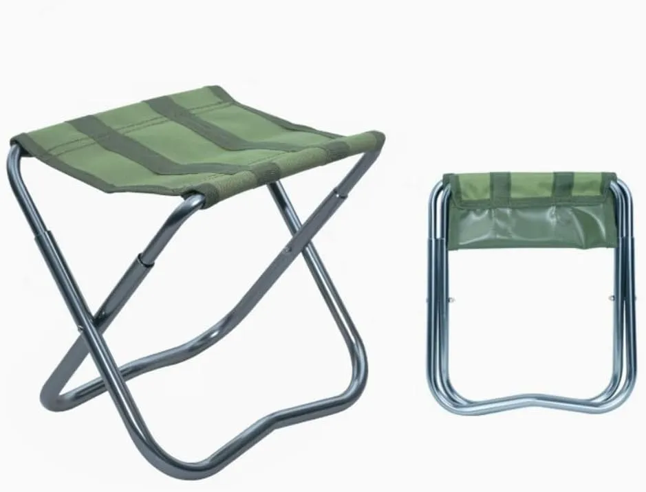 Portable Mini Folding Camping Stool, Lightweight Camp Chair for Fishing Hiking, Compact Collapsible Travel Footstool for Outdoor, Beach, Backyard, Lawn,Picnic with Carry Bag(Green)