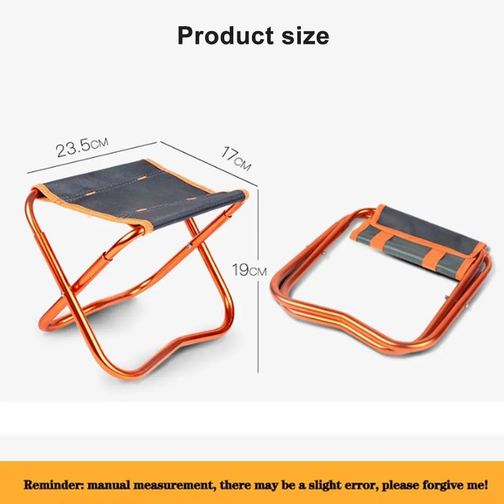 Portable Mini Folding Camping Stool, Lightweight Camp Chair for Fishing Hiking, Compact Collapsible Travel Footstool for Outdoor, Beach, Backyard, Lawn,Picnic with Carry Bag(Green)