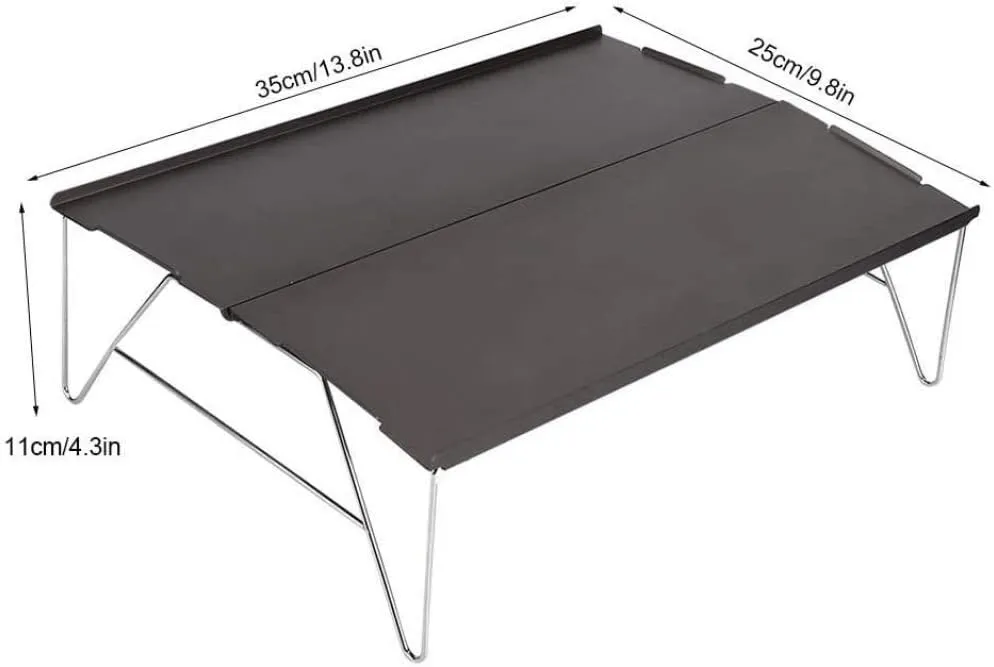 Portable Outdoor Hiking Folding Table, Aluminium Alloy Barbecue Picnic Dining Table, Durable Smooth Surface Camping Table, Red