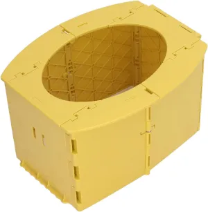 Portable Potty for Toddler Travel, Foldable Toddler Toilet Seat Travel Potty Training Toilet for Boys Girls, Mobile Folding Toilet for Car, Camping, Tourism, Outdoor, Indoor (Yellow)