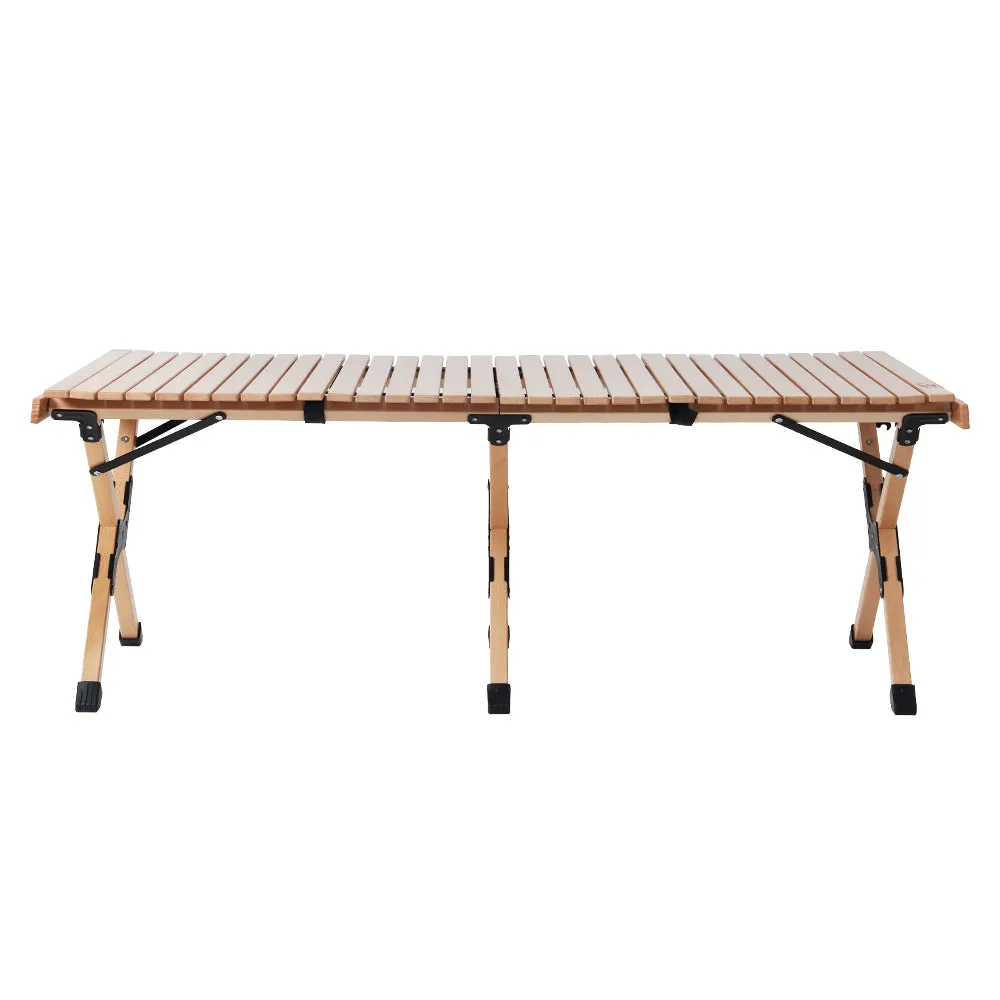 Portable Wooden Picnic Camping Fold Up Table - 120CM