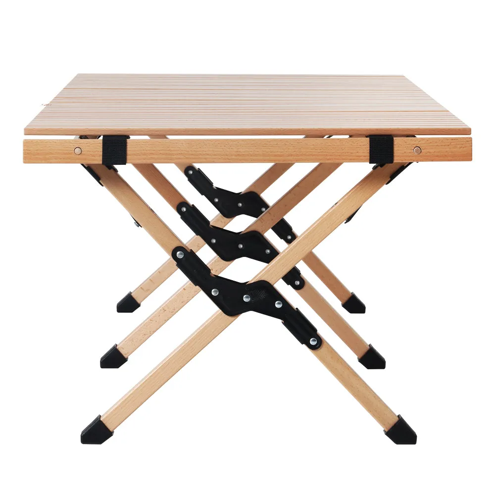 Portable Wooden Picnic Camping Fold Up Table - 120CM
