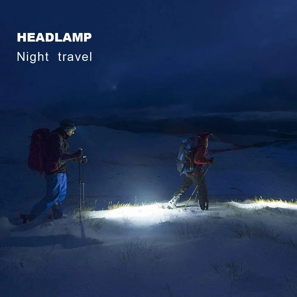 Powerful LED Headlamp 7 Modes XPE COB Sensor Headlight Rechargeable for Fishing & Hunting