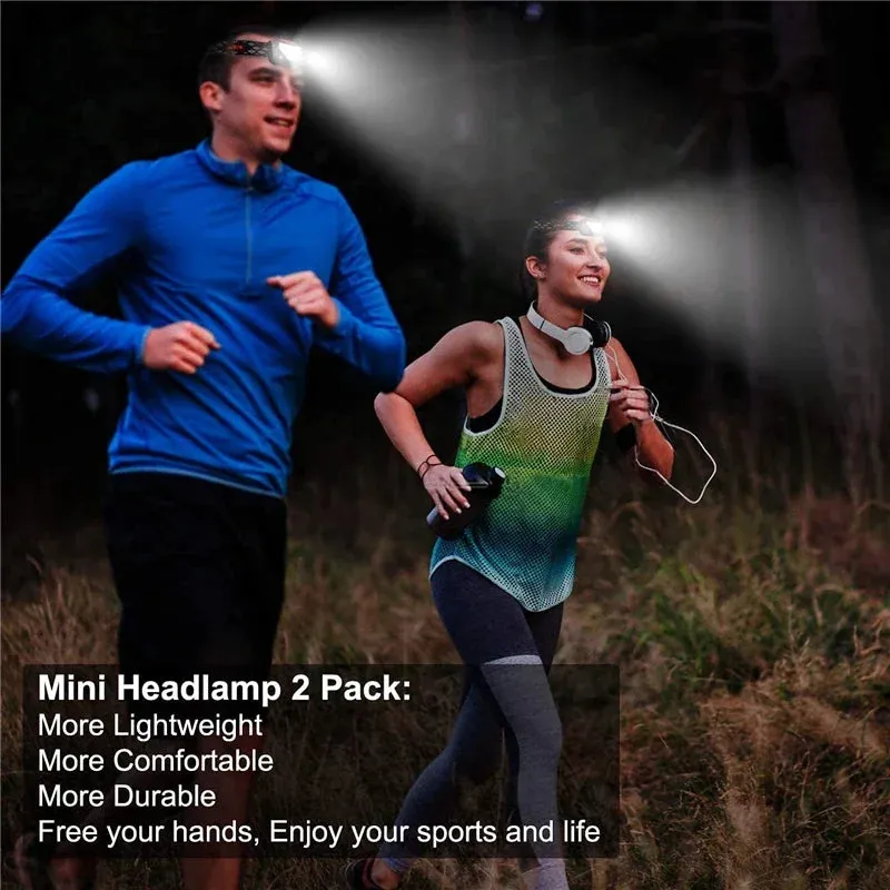 Powerful LED Sensor Headlamp, 500LM USB Rechargeable, 5W, Aluminum Alloy   ABS, Multi-Mode Head Torch for Camping, Fishing, and Outdoor Activities