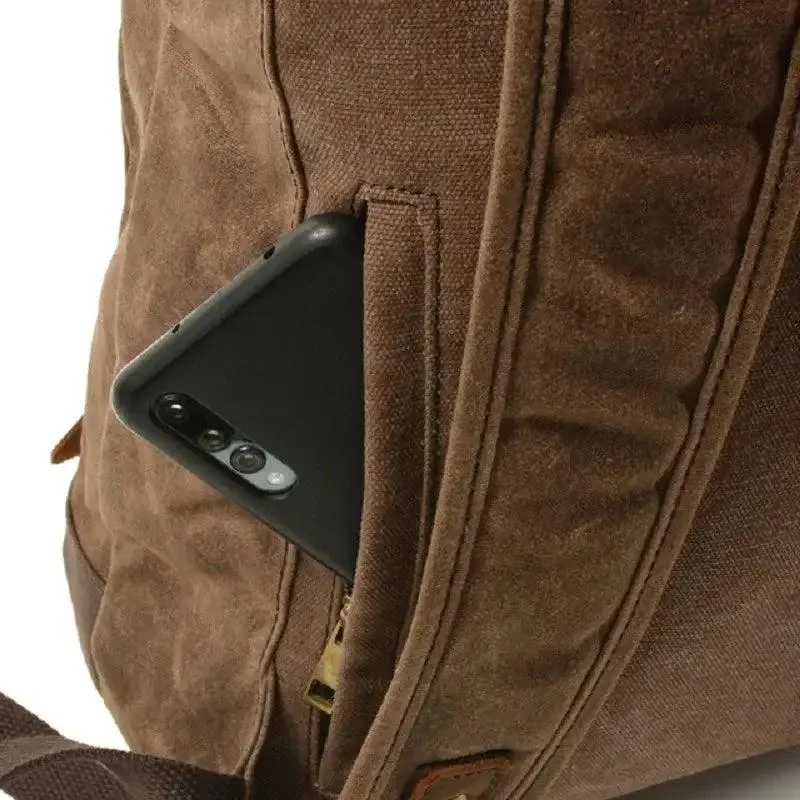 Premium Oil Wax Canvas and Leather Backpack