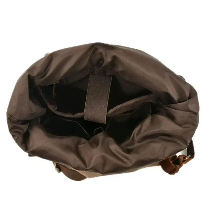 Premium Oil Wax Canvas and Leather Backpack