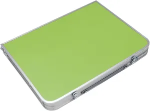 PRETYZOOM Simple Folding Table Ultra-Light Aluminium Alloy Desk for Camping BBQ and to Carry Quick Setup and Versatile Use Green