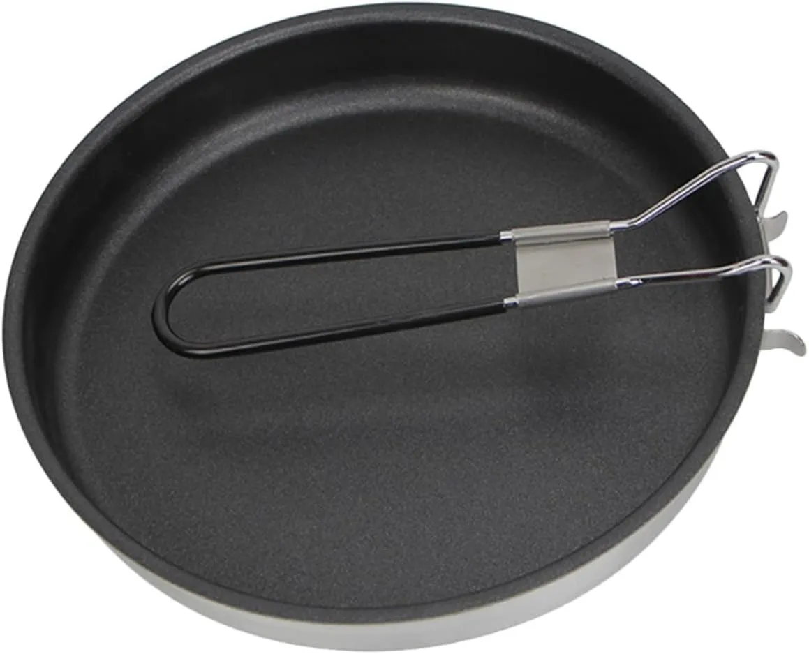 Professional Camping Skillet Wear Resistant Portable Frying Pan Non Stick Egg Pan Aluminum Alloy Heat Insulated Handle Camping Supply