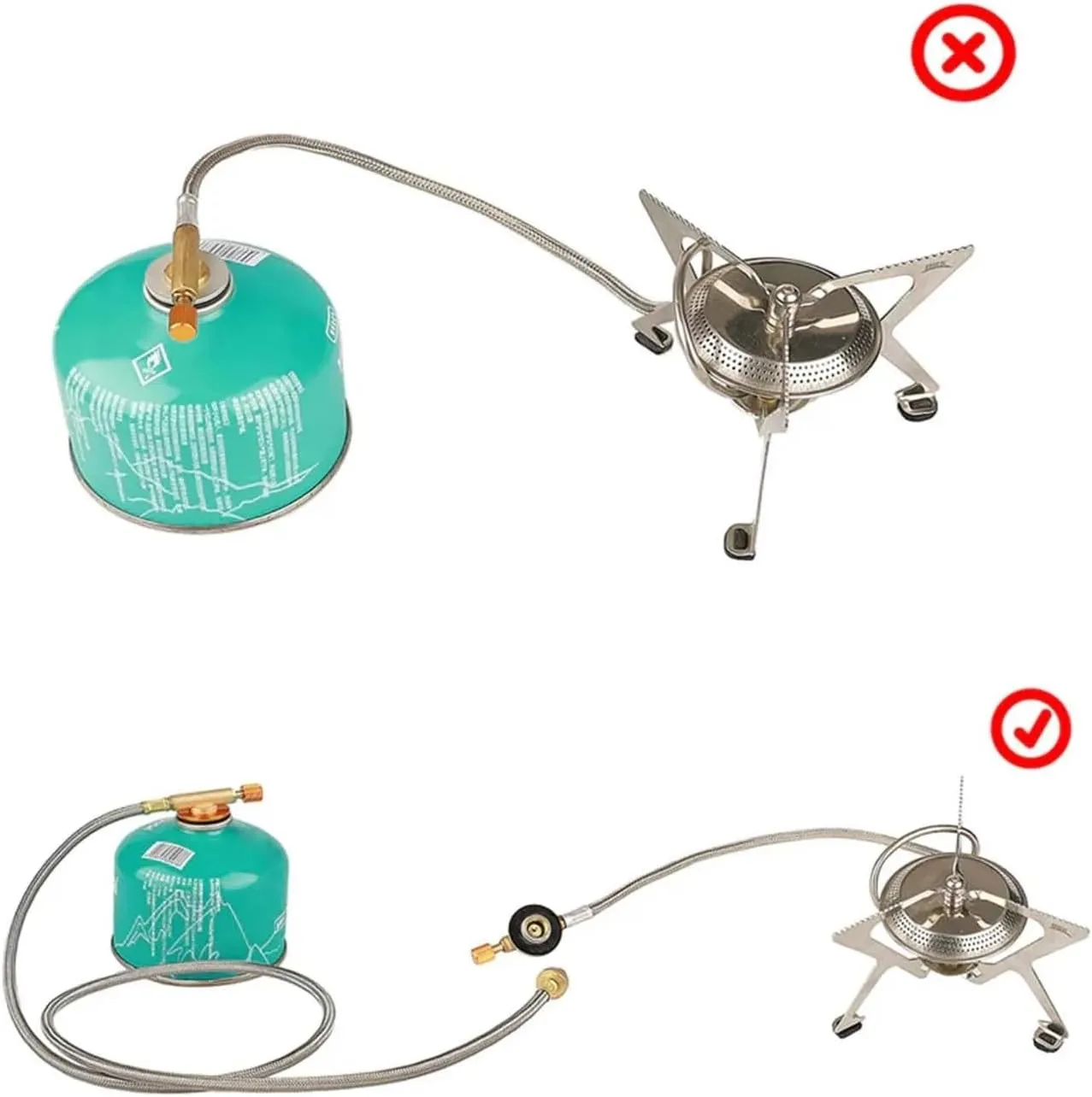 Propane Adapter Hose Extension Hose Adapter Camping Stove Extend for Tank, Gas Grill & Griddle(Campingaz Type)