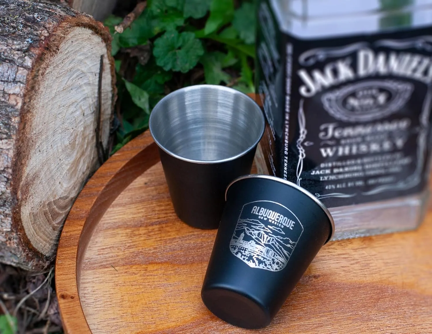 R and R Imports Boulder City Nevada Souvenir Engraved 2 oz Black Matte Shot Glass with Gift Bag Adventure Awaits 4-Pack