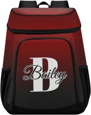 Rainbow Gradient Custom Cooler Backpack Leakproof Backpack Cooler Personalized Insulated Lunch Cooler Bag 30 Cans Camping Coolers for Men Women