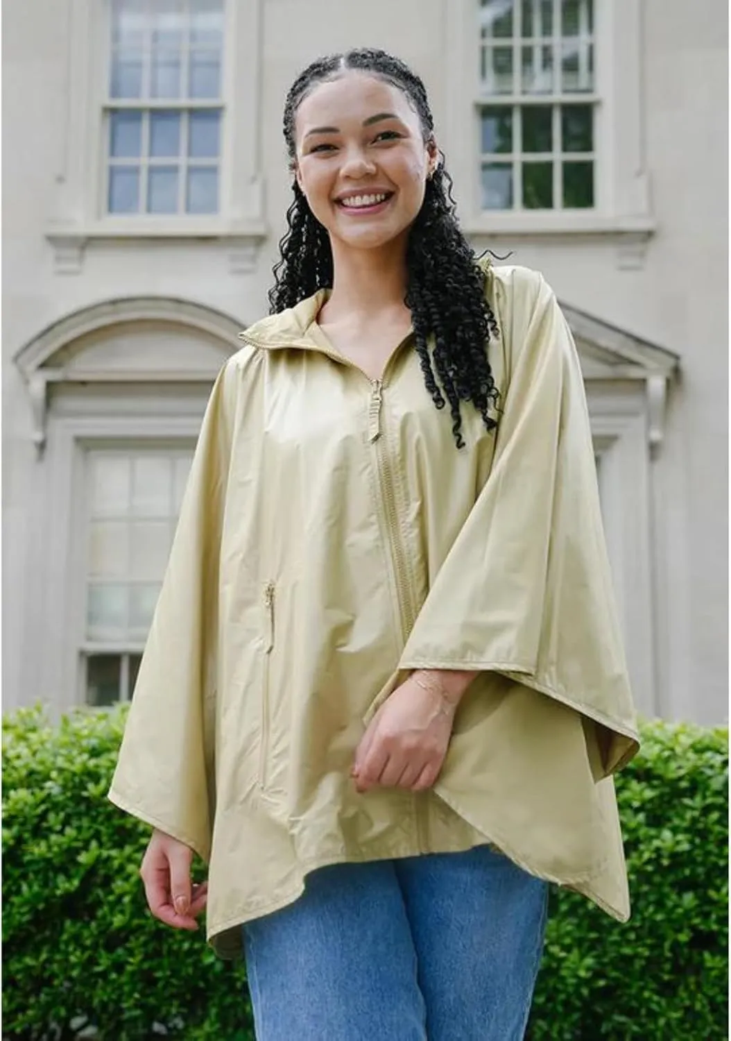 Rainraps Rain Poncho Jacket Waterproof Rain Cape | One-Size Reversible Fashionable Water-Repellent,