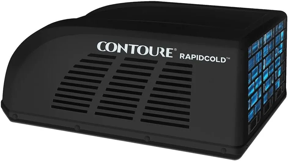 RapidCold Rooftop RV Air Conditioner, Non-Ducted, Ultra-Quiet 52 dB, EnergySmart, Complete AC Package with LED Thermostat & Remote, Easy Install, 115V