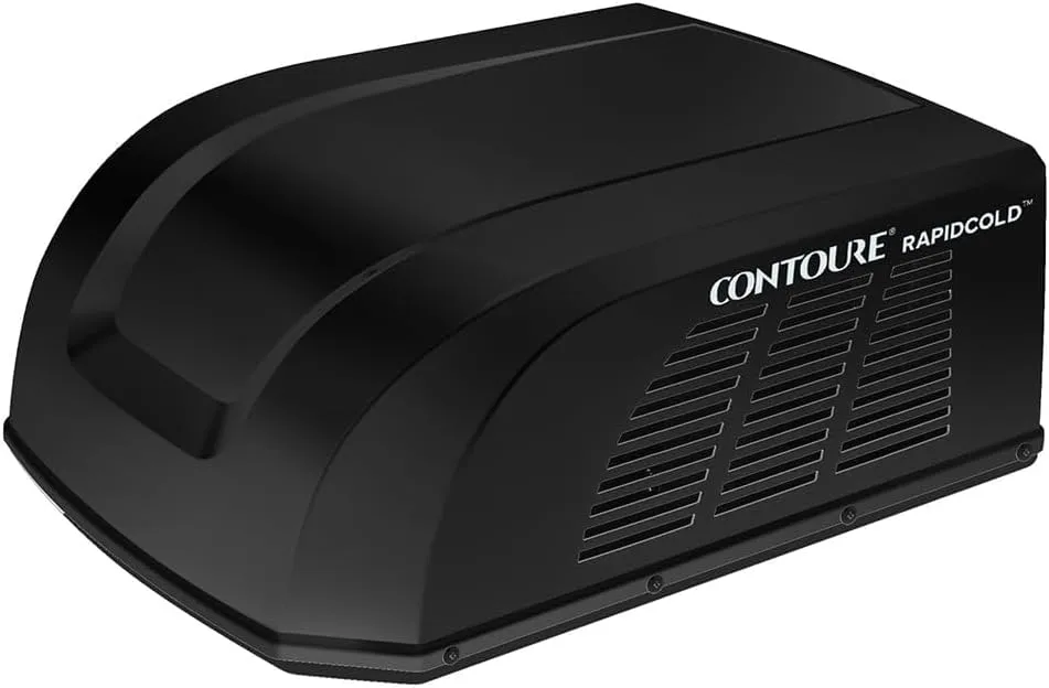 RapidCold Rooftop RV Air Conditioner, Non-Ducted, Ultra-Quiet 52 dB, EnergySmart, Complete AC Package with LED Thermostat & Remote, Easy Install, 115V