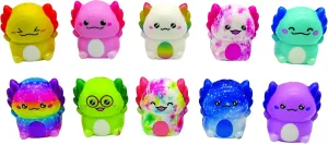 Raymond Geddes Mini Axolotl Slow Rise Toys (Pack of 24) - Cute Squishy Fun Axolotl Toys for Kids, 2' Tall, 72481