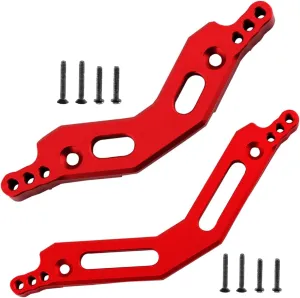 RC Upgrades Part for 1/10 Big Rock 3S BLX,Granite/Senton 3S BLX(Mega550),1/8 Typhon 3S BLX(Mega550), Alloy Front Rear Shock Tower Hops up,Red