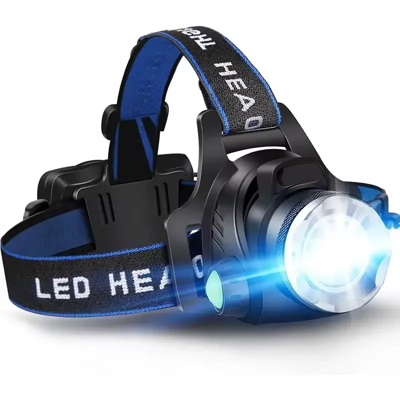 Rechargeable LED Headlamp Long-lasting, Waterproof and Powerful