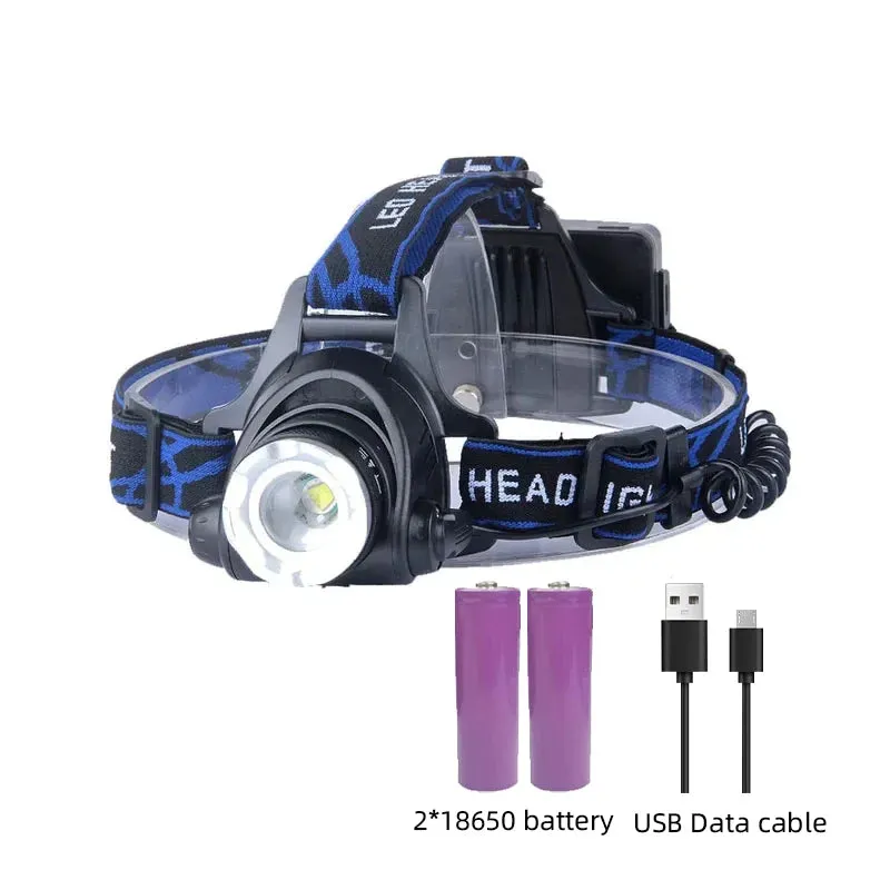 Rechargeable LED Headlamp Long-lasting, Waterproof and Powerful