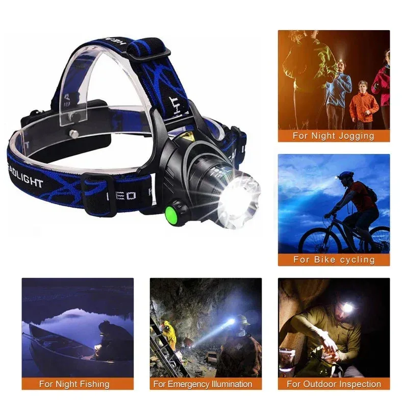 Rechargeable LED Headlamp Long-lasting, Waterproof and Powerful