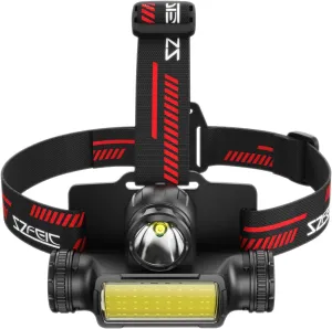 Rechargeable LED Headlamp, SL37 1100 High Lumen Super Bright USB Head Lamp, IPX8 Waterproof 5 Mode Headlights for Hunting Adventures Hiking Camping Accessories