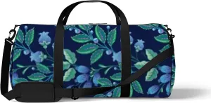 Retro Navy Blue Ornamental Flowers Sports Bag Tote Bag Waterproof Gym Bag with Shoulder Strap Zipper 2 Side Pockets for Men and Women, Travel and Storage Shoulder Bag.