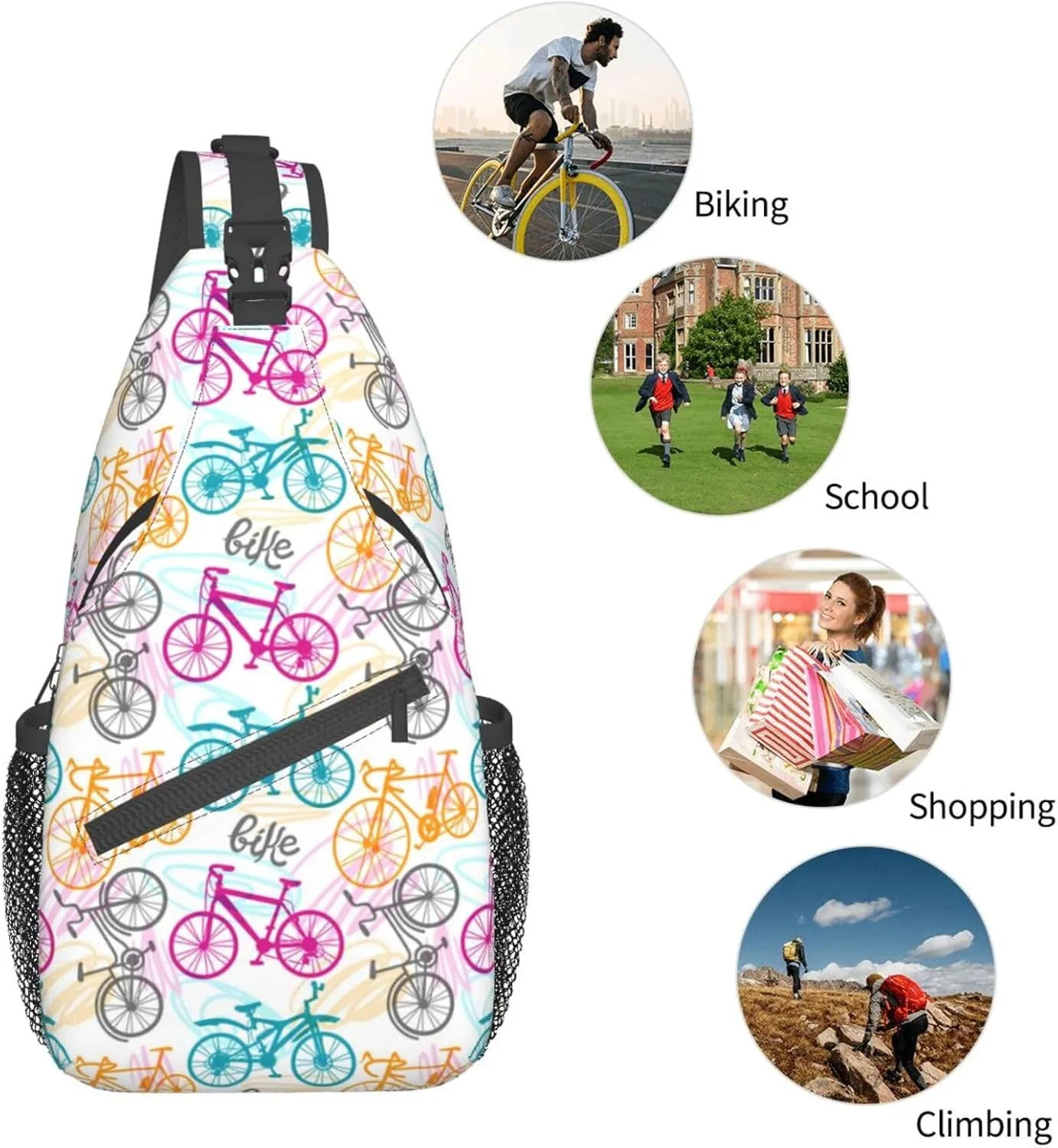 Riding Shoulder Bag Cycling Sling Backpack Daypack Casual Backpack Hiking Bag Hiking Backpack Bag