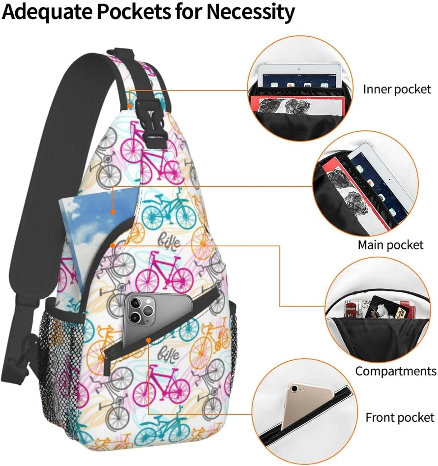 Riding Shoulder Bag Cycling Sling Backpack Daypack Casual Backpack Hiking Bag Hiking Backpack Bag