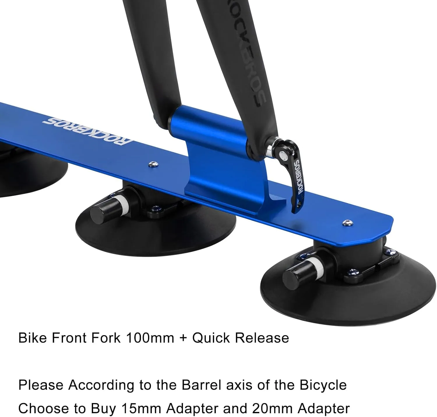 ROCKBROS Suction Cup Bike Rack for Car Roof Top Sucker Bike Rack Quick Release Aluminium Alloy Bike Carrier with Sucker for 3 Bikes Blue