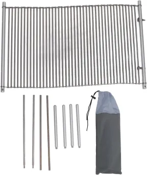 Roll Up Camping Table Portable Stainless Steel Compact Outdoor Folding Picnic for Lake Fishing Patio Barbecue