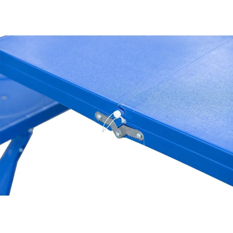 Rootz Aluminum Camping Table Set - Picnic Bench Seating Group - Foldable Garden Table - Quick Setup - Lightweight - Durable Construction - 135.5cm x 84.5cm x 66cm