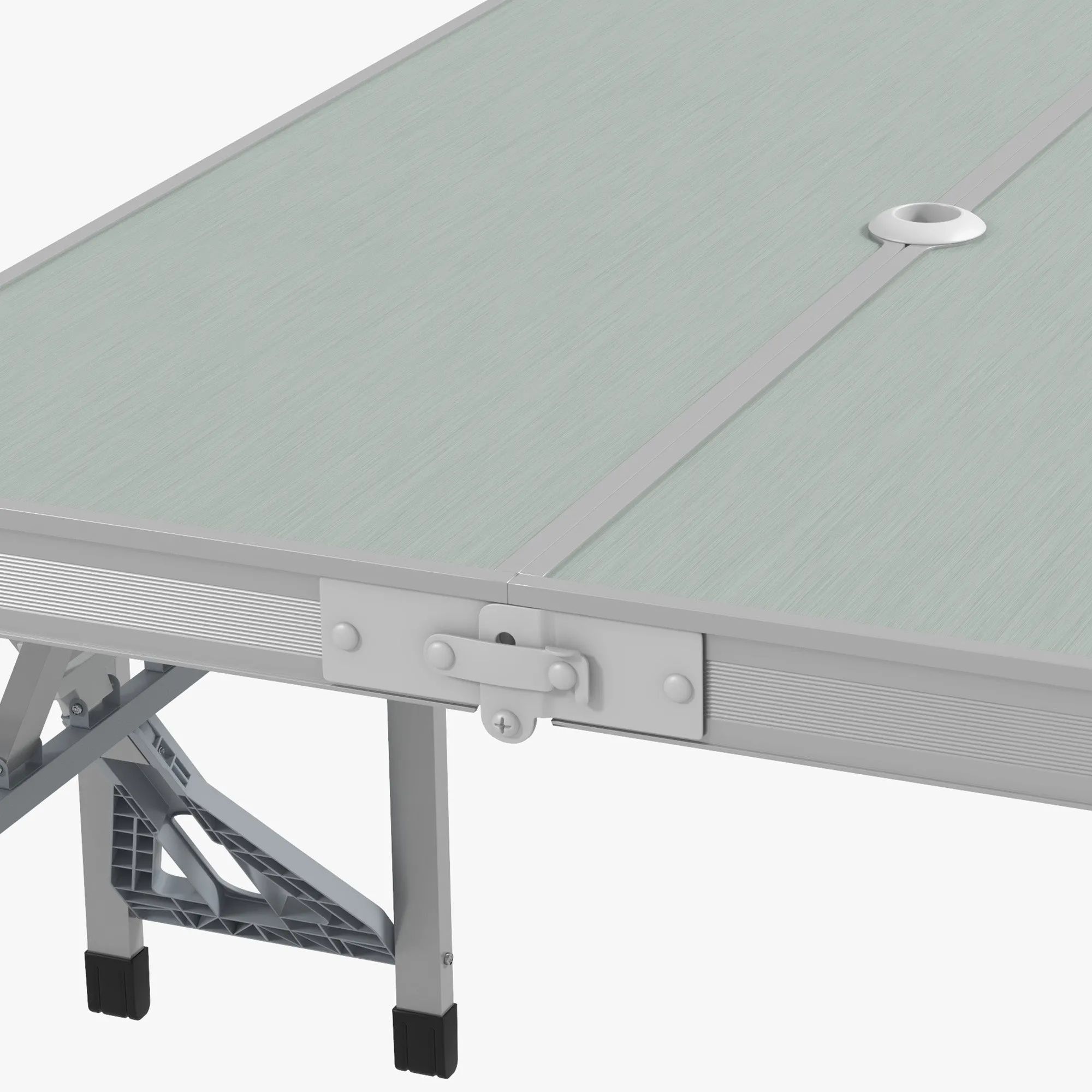 Rootz Camping Table and Chair Set - Picnic Furniture - Portable Suitcase - Aluminum - 85.5L x 67.5W x 67H cm