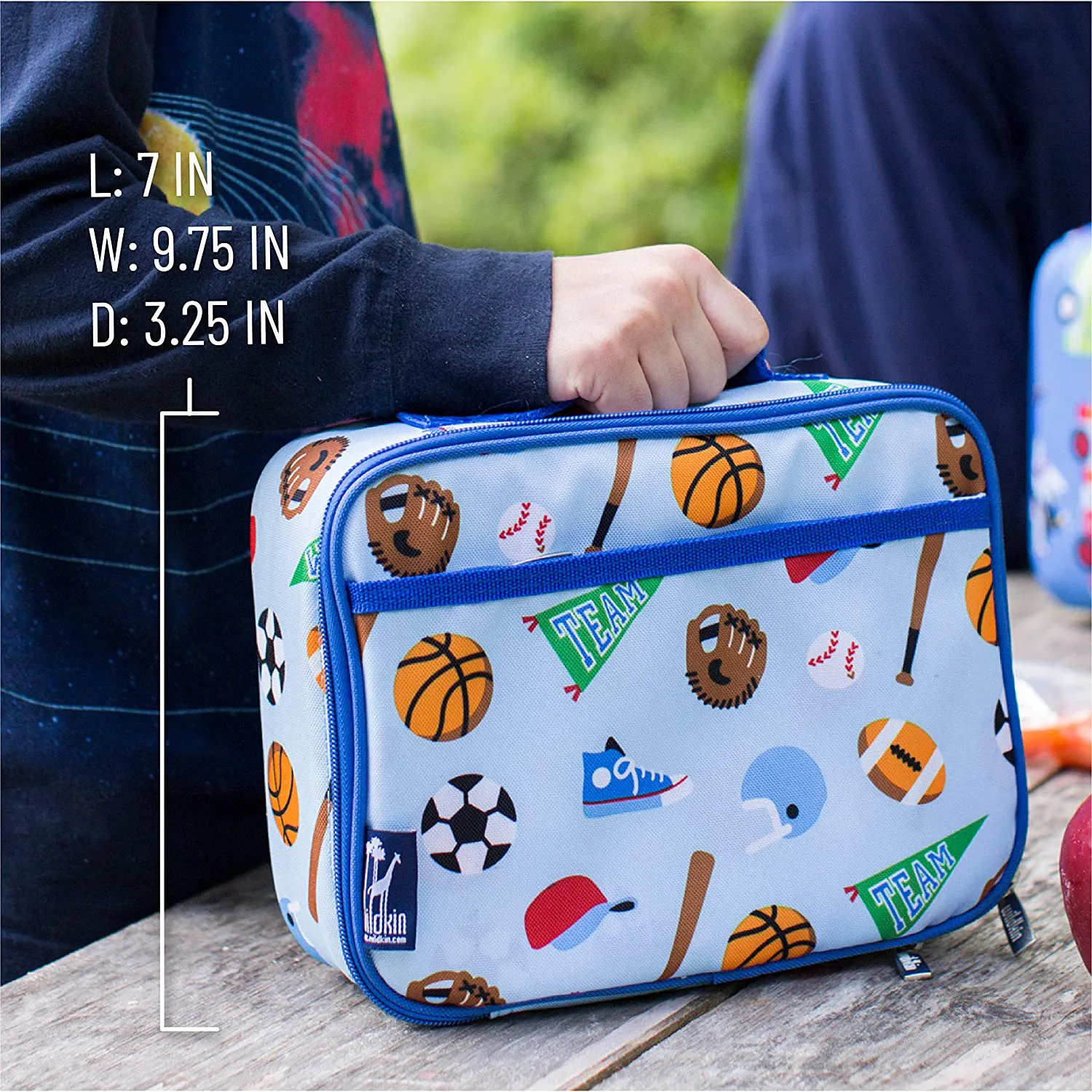Rynx | Wildkin Kids Insulated Lunchbox Bag for Boys and Girls, Perfect Size for Packing Hot or Cold Snacks for School and Travel, Measures 9.75 x 7 x 3.25 Inches, BPA-Free, Olive Kids (Jurassic Dinosaurs)