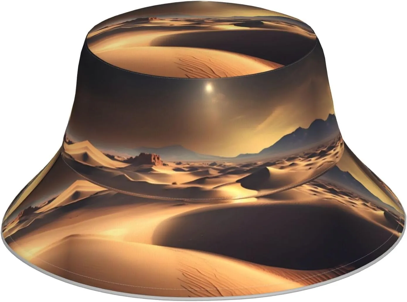 Sahara Desert Double-Sided Fisherman hat, Outdoor Mountaineering Sun hat for Men and Women, Folding Travel Beach Fishing Sun hat