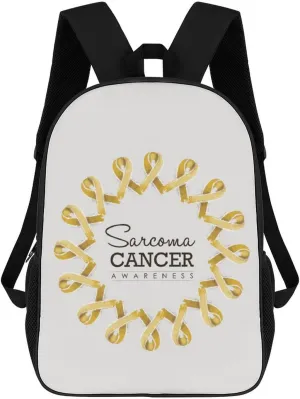 Sarcoma Awareness Month Backpack for Worker Business Hiking Travel Bag Shoulders Bag