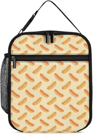 Sausage Tomato Ketchup Reusable Lunch Bag Insulated Portable Lunch Box Bag Leak Proof Dining Bag Lunch Box Container Tote Pattern111, 27.5X20cm, style