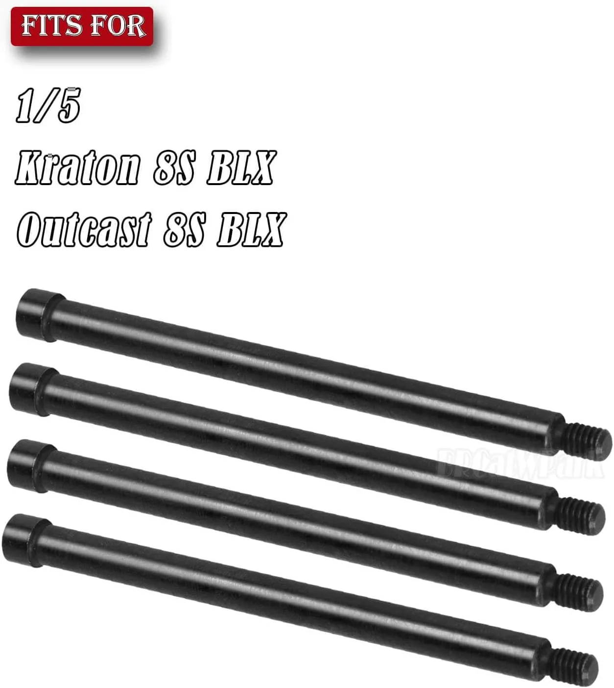 Screw Pins Upgrades Part for Arrm a 1/5 Kraton 8S BLX Outcast 8S BLX,#45 Steel 4pcs Suspension Arms Screw Pins,Black