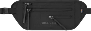 Sherpani Jett, Anti Theft Waist Pouch, Slim Money Belt Bag for Travel, Blocking Hidden Wallet Belt Bag, Secure Travel Pouch for Women, RFID Protection, Travel Gift for Women, Polyester (Carbon)