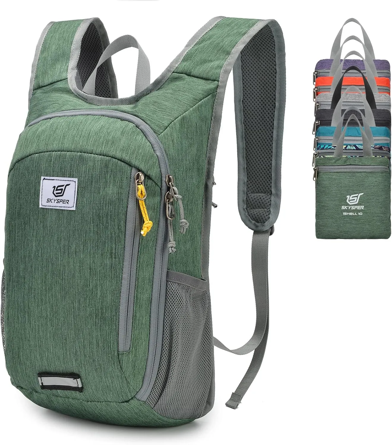 SKYSPER 10L Packable Hiking Backpack - Lightweight & Stylish Green Daypack