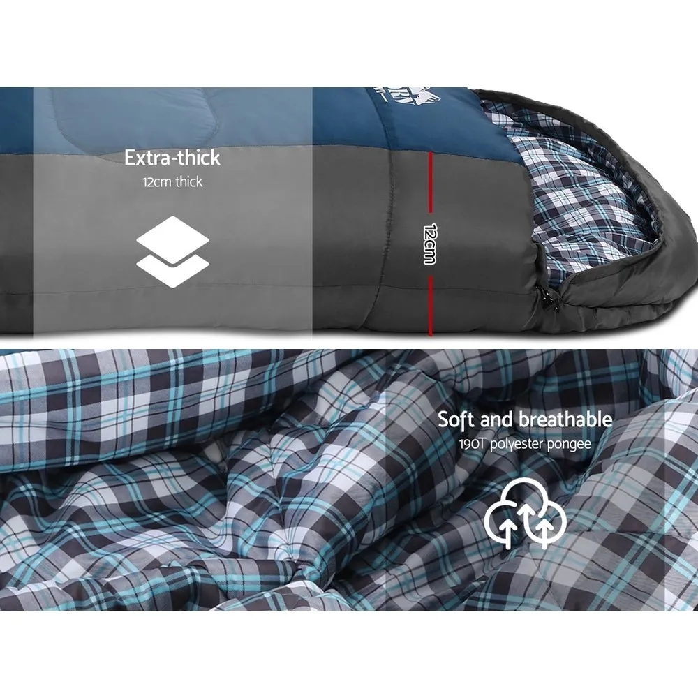 Sleeping Bag Camping Hiking Tent Winter Outdoor Comfort 0 Degree Navy