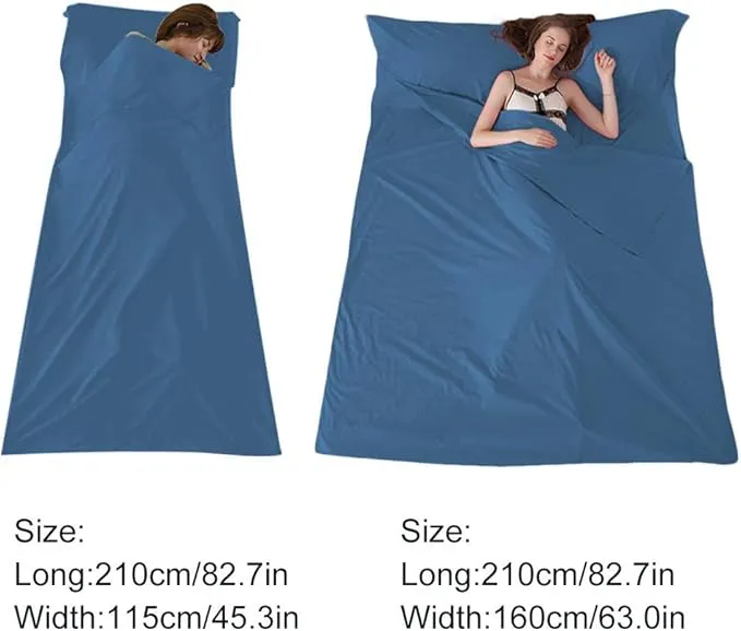Sleeping Bag Liner Camping Sheets Travel Sheets for Hotel Lightweight Hotel Sheet Compact Sleep Bag Sack Breathable Travel Sleeping Bag for Hotels Camping Youth Picnic Adult Compact Sacks