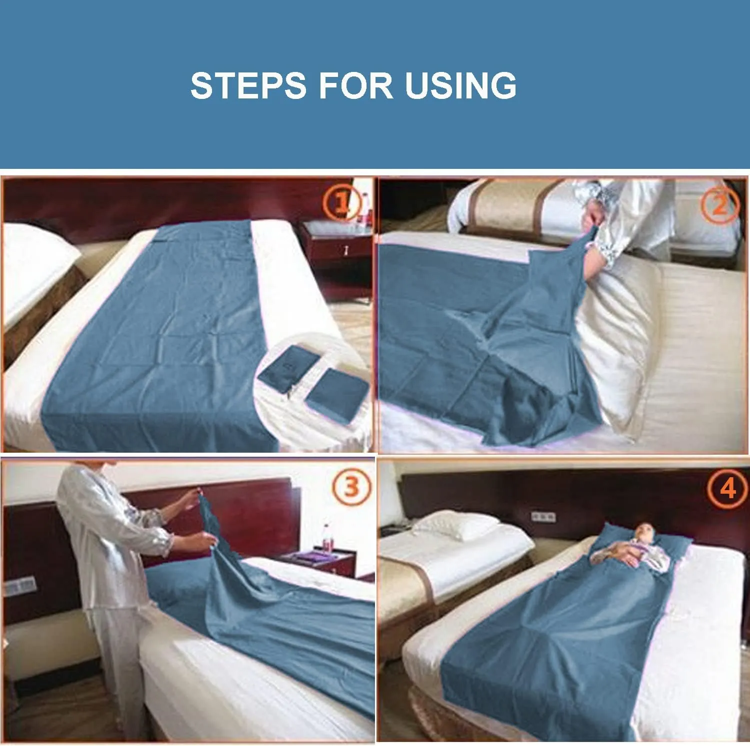 Sleeping Bag Liner Portable Travel Sleeping Sack Sheets Lightweight and Compact Camping Sheets for Adults Comfortable Liners for Traveling Hotel Camping Picnic Hostels Backpacking